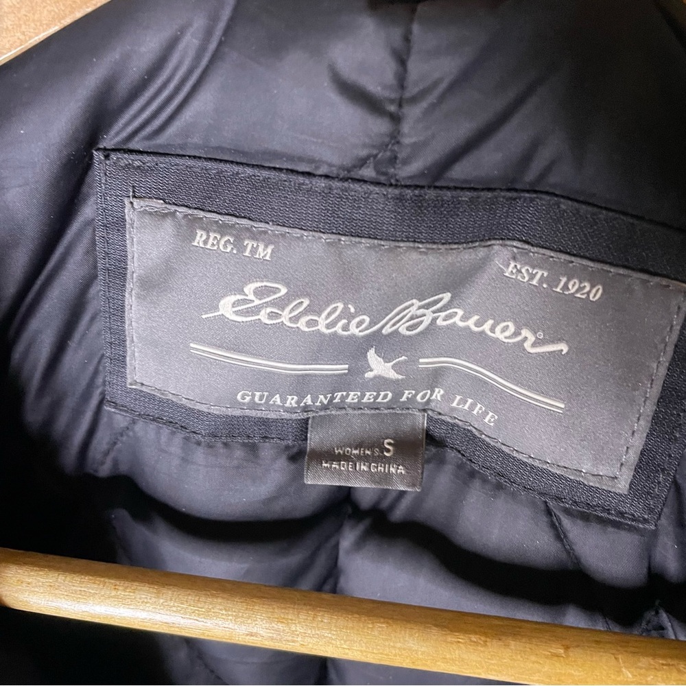 Eddie Bauer Superior Down Black Stadium Coat Parka Gem